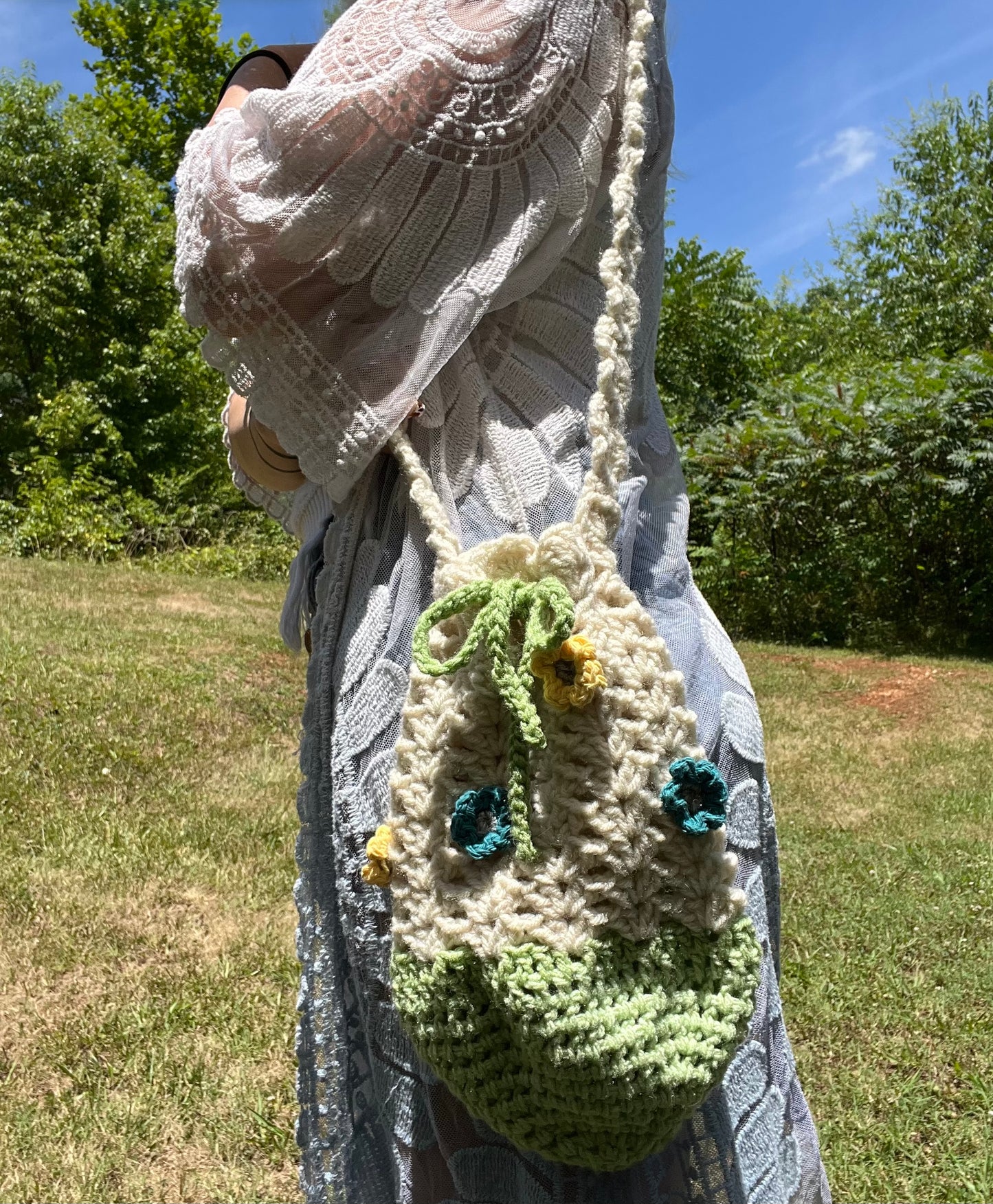 🌼 Pocket Full of Posies Crochet Crossbody Bag 🌿