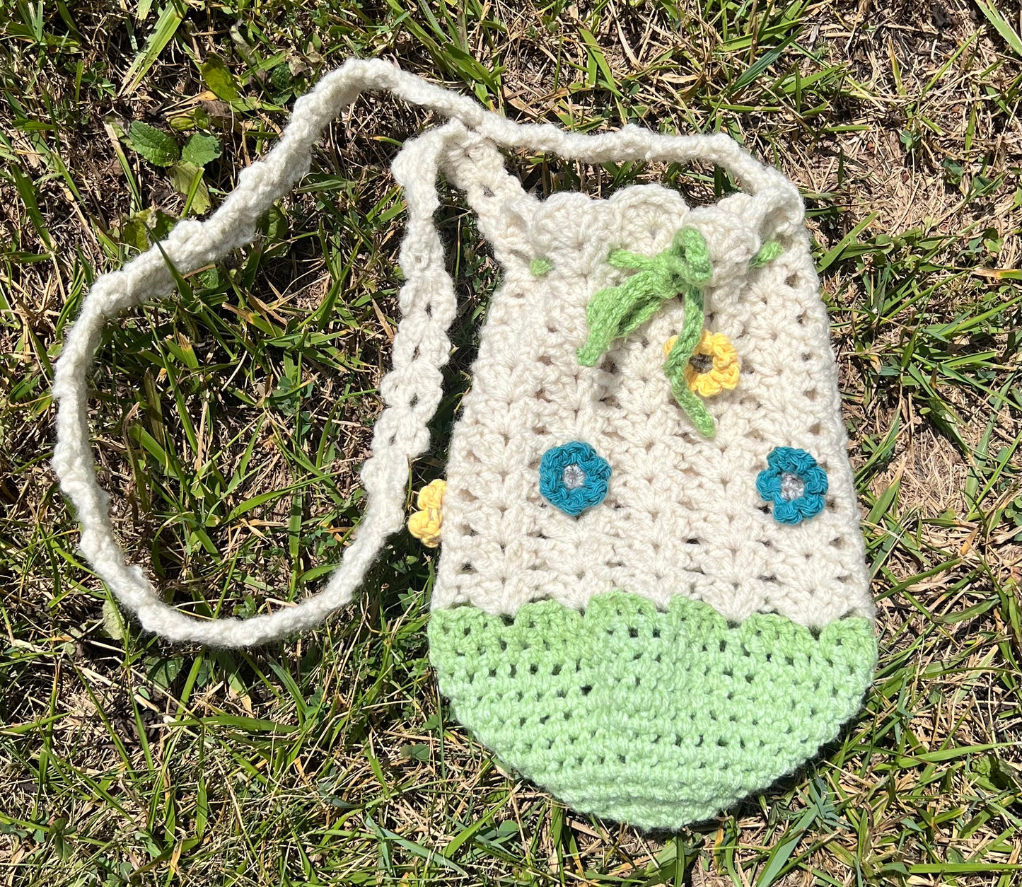 🌼 Pocket Full of Posies Crochet Crossbody Bag 🌿