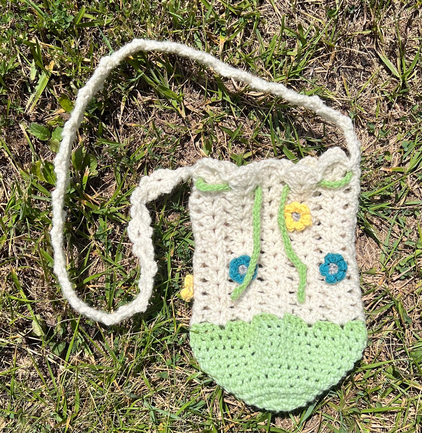 🌼 Pocket Full of Posies Crochet Crossbody Bag 🌿